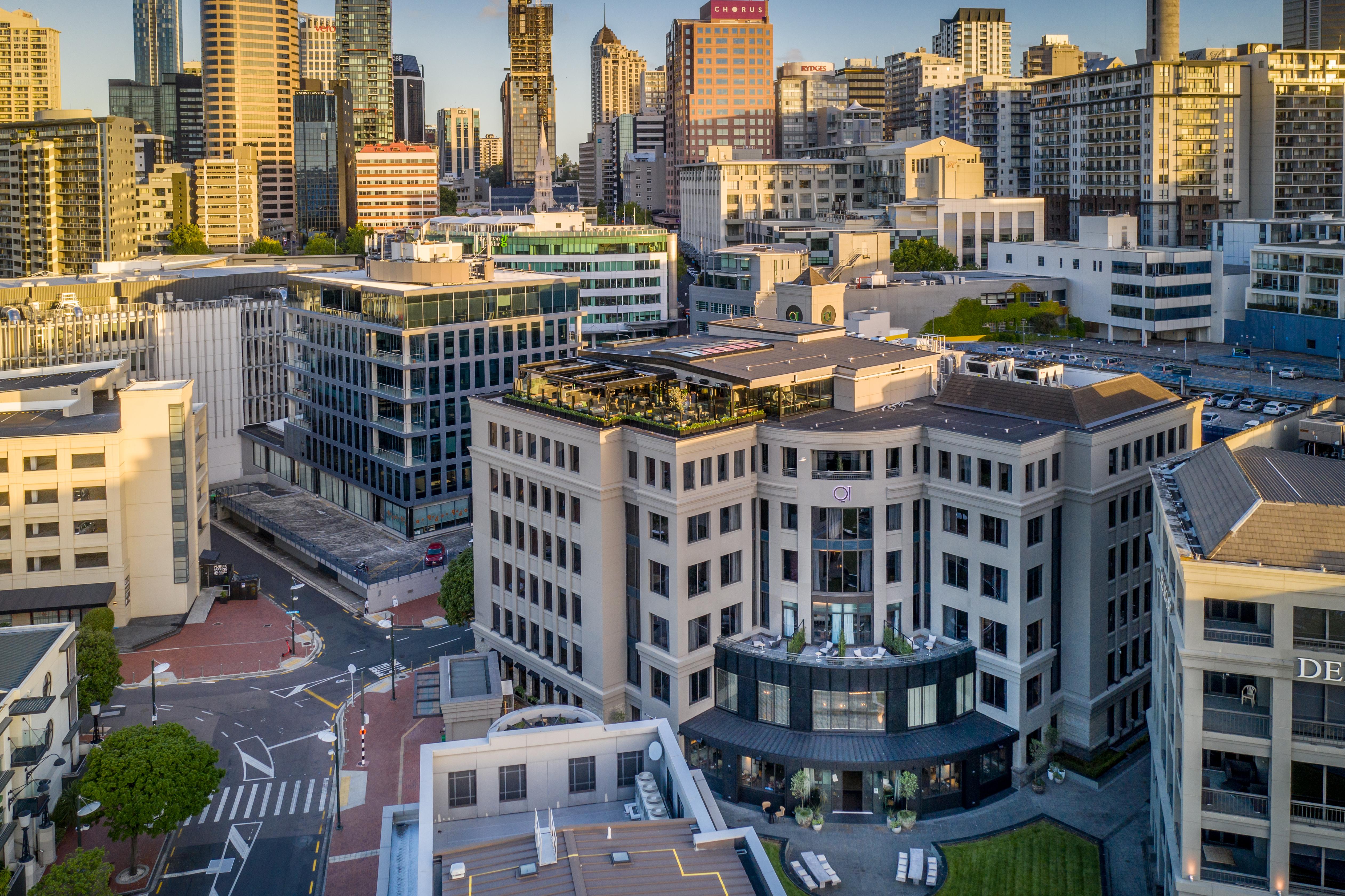 מלון Qt אוקלנד מראה חיצוני תמונה Aerial view of the San Diego Convention Center